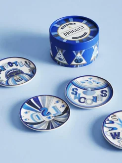 Porseleinen onderzetters Druggist met goud, set van 4^Jonathan Adler Online