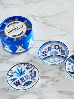 Porseleinen onderzetters Druggist met goud, set van 4^Jonathan Adler Online