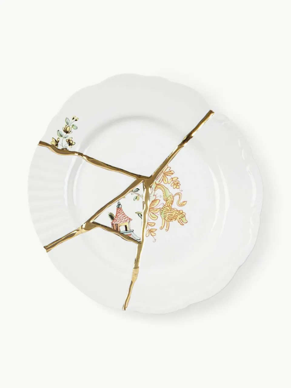 Porseleinen ontbijtborden Kintsugi^SELETTI Sale