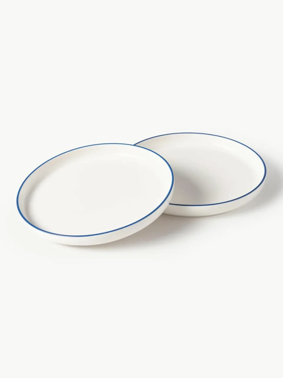 Porseleinen ontbijtborden Facile, 2 stuks^Westwing Collection Hot