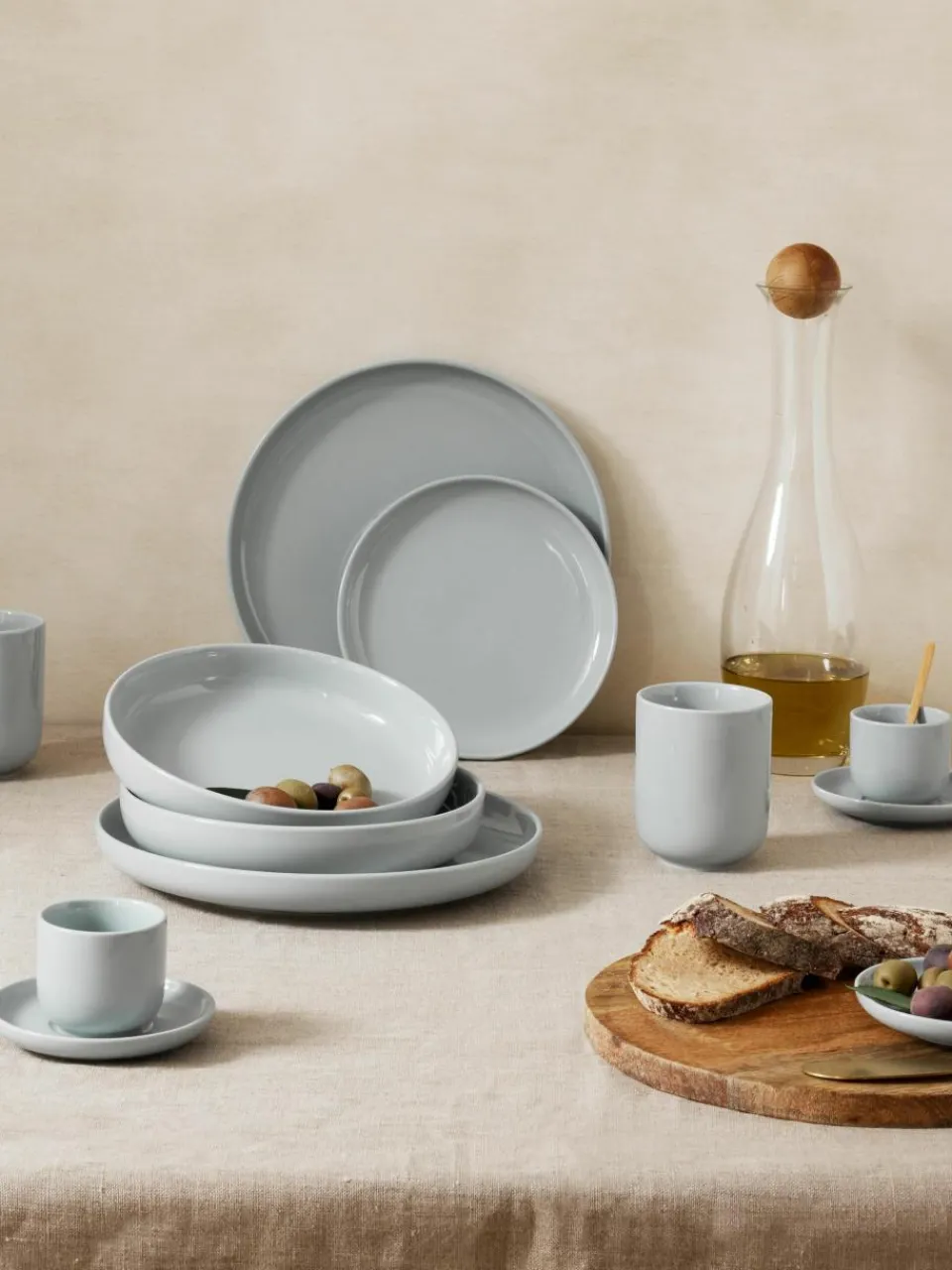 Porseleinen pastaborden Nessa, 4 stuks^Westwing Collection Hot