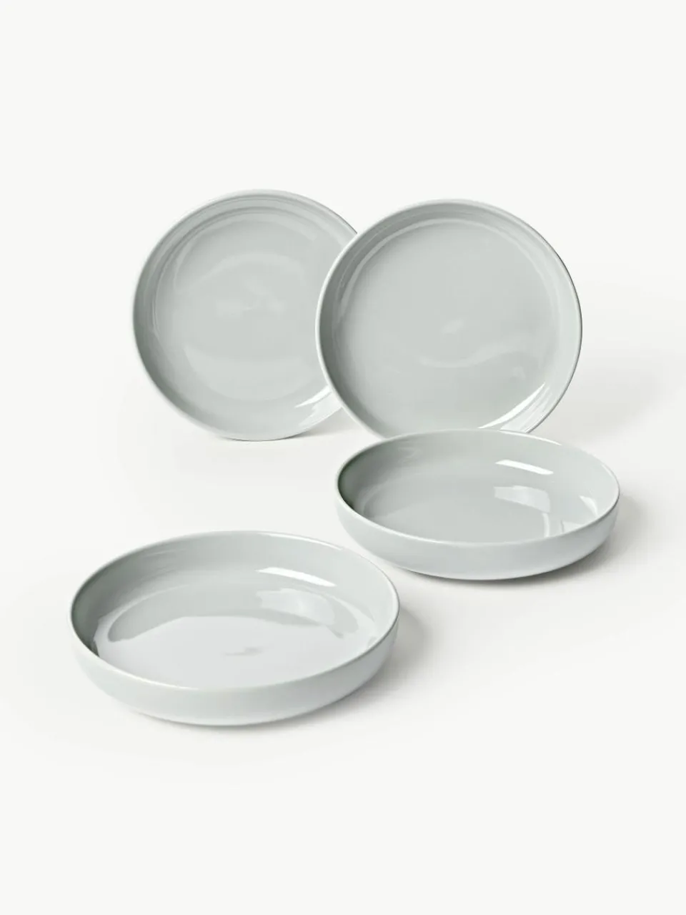 Porseleinen pastaborden Nessa, 4 stuks^Westwing Collection Hot