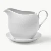 Porseleinen sauspot Rhombe met schotel^Lyngby Porcelaen Online
