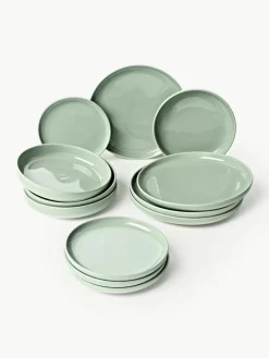 Porseleinen serviesset Nessa (12-delig)^Westwing Collection New