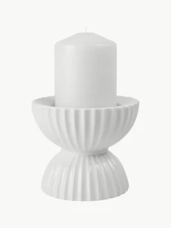 Porseleinen windlicht Tura met geribbeld oppervlak^Lyngby Porcelaen New