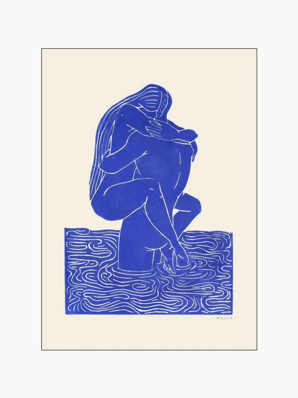 Poster Maliv blauw^Poster and Frame Best