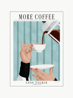 Poster More Coffee - Less Talkie^Poster and Frame Clearance