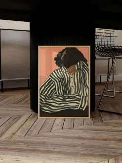 Poster Serene Stripes by Hanna Peterson x The Poster Club^Poster and Frame Clearance
