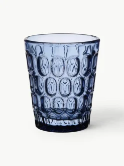 Robuuste waterglazen Optiek met reliëf, 6 stuks^Cote Table Clearance