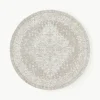 Rond chenille vloerkleed Neapel, handgeweven^Westwing Collection Clearance