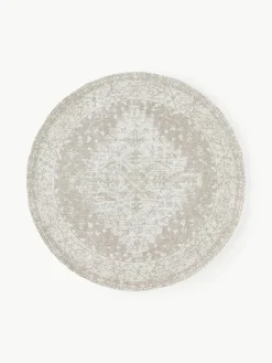 Rond chenille vloerkleed Neapel, handgeweven^Westwing Collection Clearance