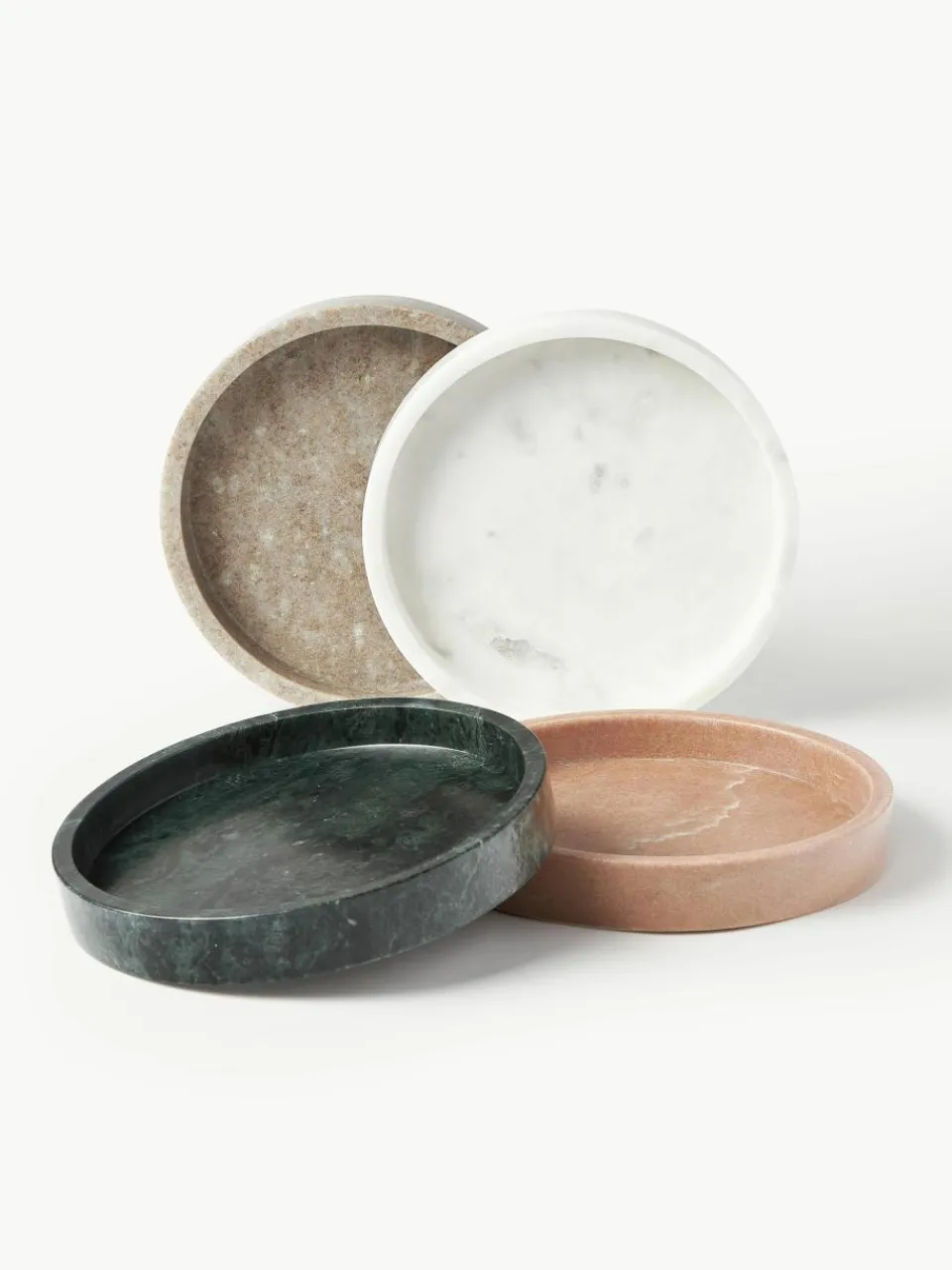 Rond decoratief dienblad Venice van marmer^Westwing Collection Best