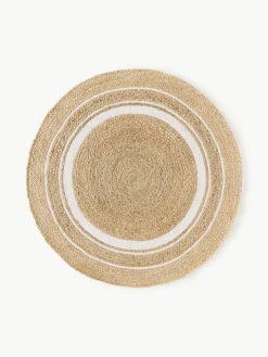 Rond juten vloerkleed Clover, handgemaakt^Westwing Collection Outlet