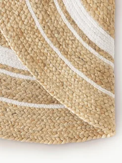 Rond juten vloerkleed Clover, handgemaakt^Westwing Collection Outlet