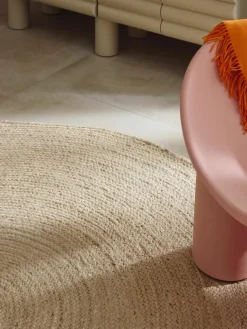 Rond juten vloerkleed Sharmila, handgemaakt^Westwing Collection Hot