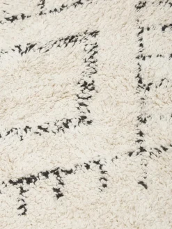 Rond katoenen vloerkleed Fionn met franjes, handgetuft^Westwing Collection Clearance