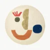 Rond kinderkleed Panto met hoog-laag structuur, handgetuft^ferm LIVING Kids Hot