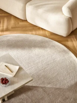 Rond laagpolig vloerkleed Kari^Westwing Collection Outlet