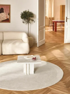 Rond laagpolig vloerkleed Kari^Westwing Collection Clearance