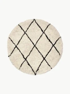 Rond pluizig hoogpolig vloerkleed Naima, handgetuft^Westwing Collection Discount
