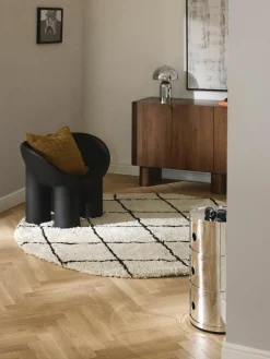 Rond pluizig hoogpolig vloerkleed Naima, handgetuft^Westwing Collection Discount