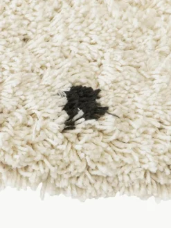 Rond pluizig hoogpolig vloerkleed Ayana, met stippels^Westwing Collection Sale