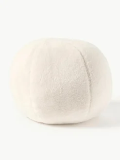 Rond sierkussen van imitatiebont Ginny^Westwing Collection New