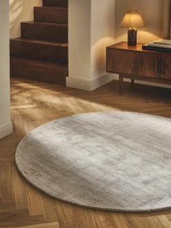Rond viscose vloerkleed Jane, handgeweven^Westwing Collection Hot