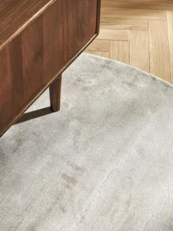 Rond viscose vloerkleed Jane, handgeweven^Westwing Collection Hot