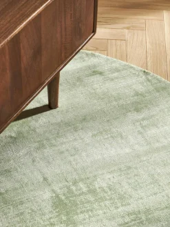 Rond viscose vloerkleed Jane, handgeweven^Westwing Collection Sale
