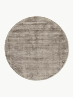 Rond viscose vloerkleed Jane, handgeweven^Westwing Collection Online