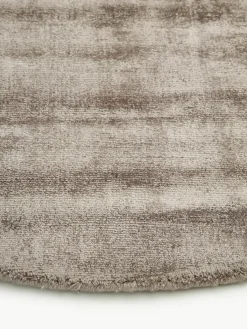 Rond viscose vloerkleed Jane, handgeweven^Westwing Collection Online