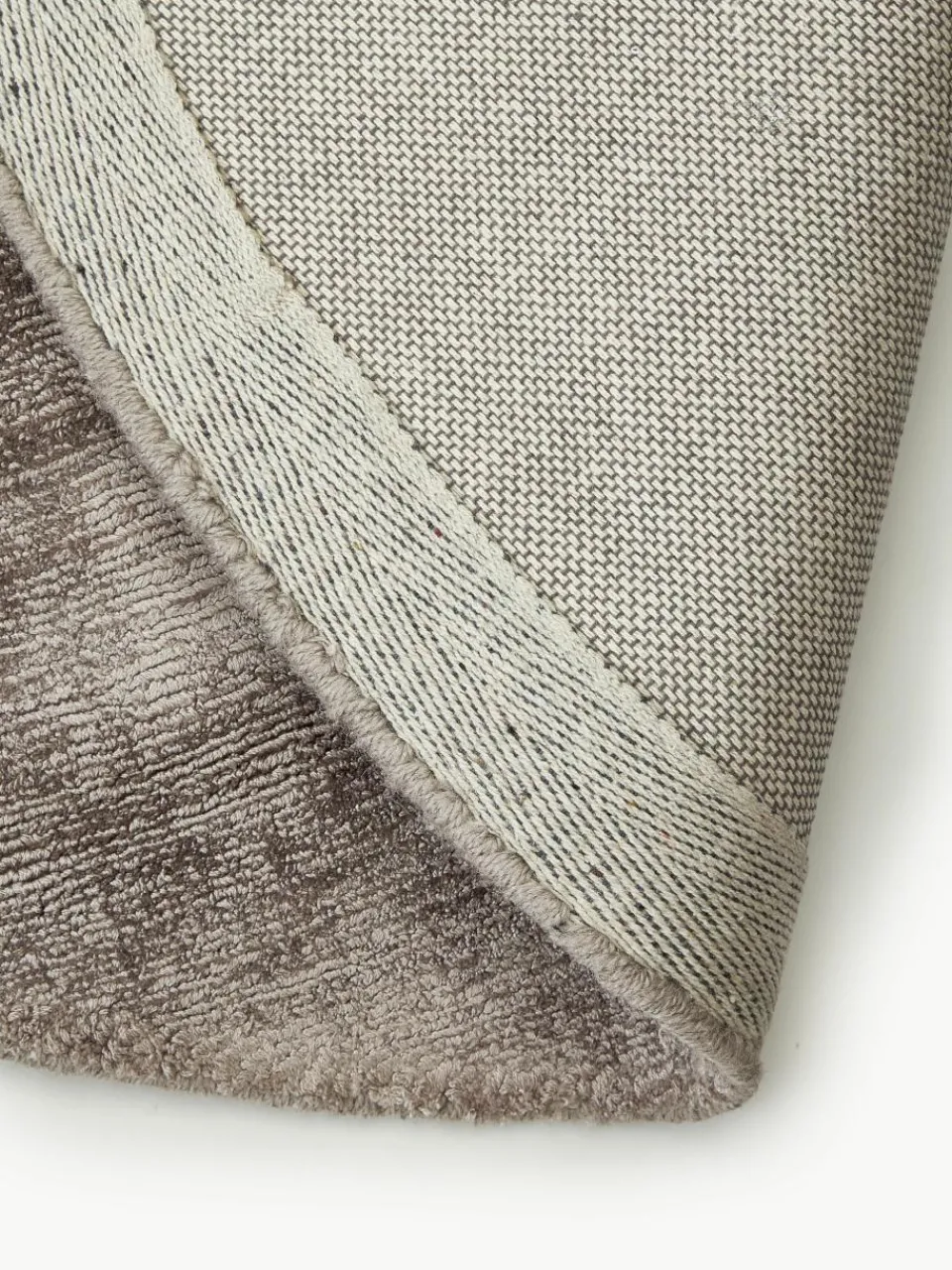 Rond viscose vloerkleed Jane, handgeweven^Westwing Collection Online