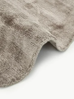 Rond viscose vloerkleed Jane, handgeweven^Westwing Collection Online