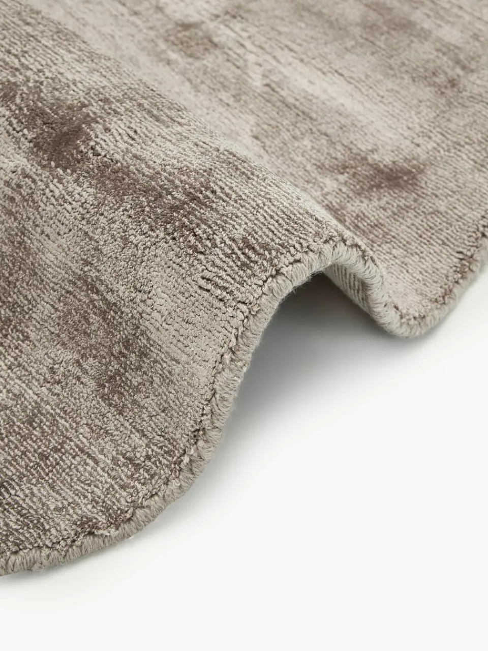 Rond viscose vloerkleed Jane, handgeweven^Westwing Collection Online