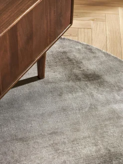 Rond viscose vloerkleed Jane, handgeweven^Westwing Collection Online