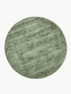 Rond viscose vloerkleed Jane, handgeweven^Westwing Collection Fashion