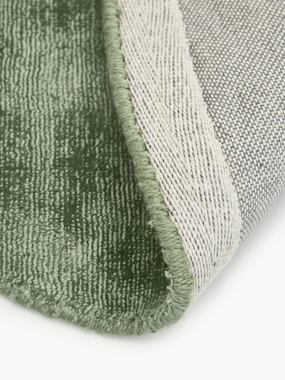 Rond viscose vloerkleed Jane, handgeweven^Westwing Collection Fashion