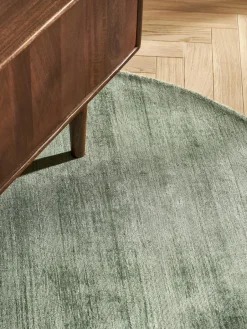 Rond viscose vloerkleed Jane, handgeweven^Westwing Collection Fashion