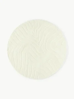 Rond wollen vloerkleed Aaron, handgetuft^Westwing Collection Outlet