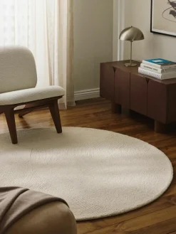 Rond wollen vloerkleed Eleni, handgetuft^Westwing Collection Best
