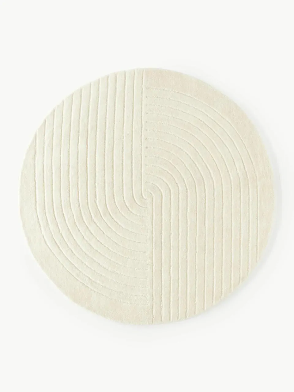 Rond wollen vloerkleed Mason, handgetuft^Westwing Collection Online