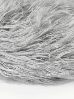 Rond zitkussen van imitatievacht Morten, gekruld^Westwing Collection Hot