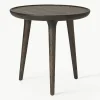 Ronde bijzettafel Accent van eikenhout, handgemaakt^Mater Online