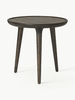 Ronde bijzettafel Accent van eikenhout, handgemaakt^Mater Online