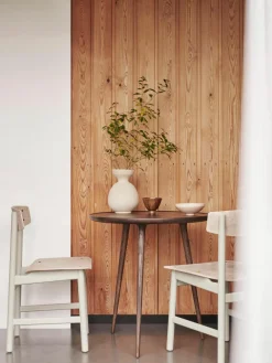 Ronde bijzettafel Accent van eikenhout, handgemaakt^Mater Online