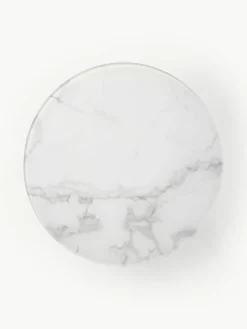 Ronde bijzettafel Antigua met glazen tafelblad in marmerlook^Westwing Collection Hot