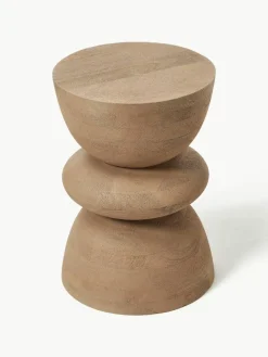 Ronde bijzettafel Benno van mangohout^Westwing Collection New