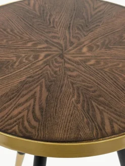 Ronde bijzettafel Denise met houten plaat^Westwing Sale