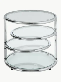 Ronde bijzettafel Dotts met glazen tafelbladen^Ellos Home Best